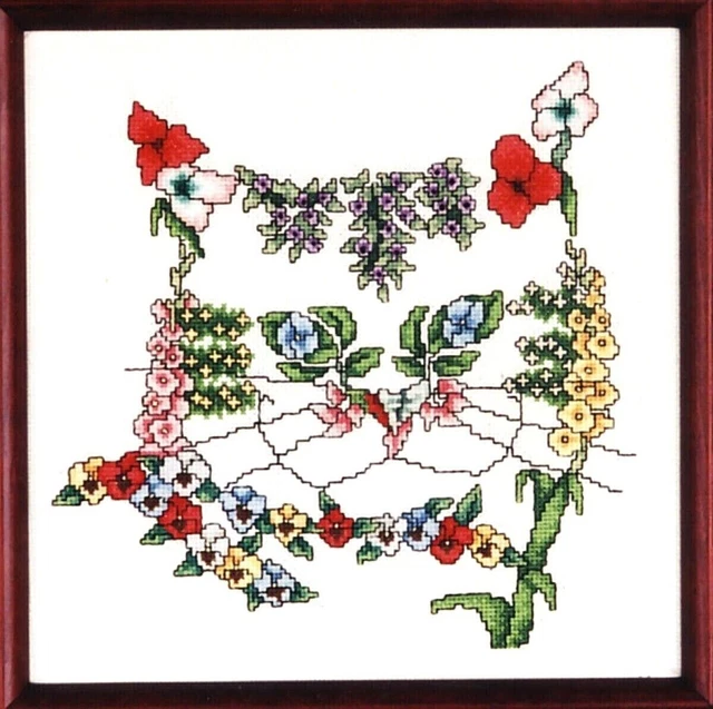 Huacan Kit Broderie Point De Croix Le Chat - 11CT 40x40cm Pour Adultes Et Débutants