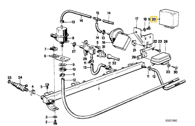 Relay for speed switch for BMW E-23