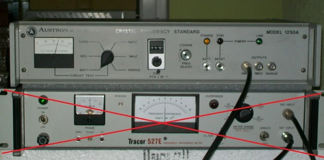 AUSTRON 1250A 5 mhz crystal quartz oscillator, frequency reference standard