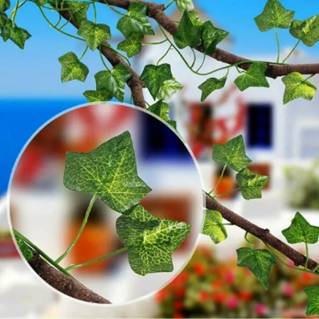 Pianta da appendere verde artificiale edera vite per decorazione casa set di 2