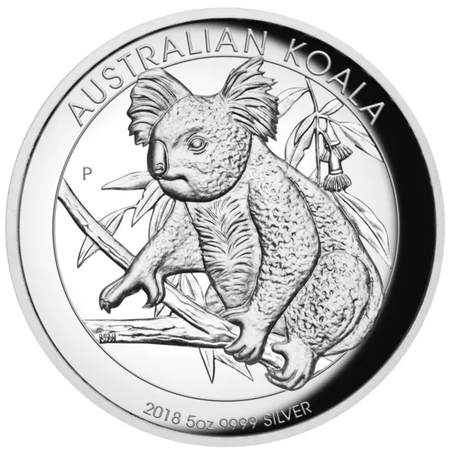 2018 Australian Koala 1oz 99.99% High Relief Silver Proof Coin by Perth Mint