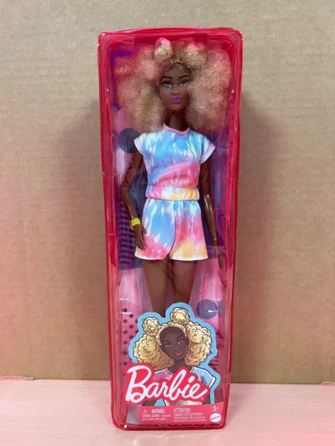 Barbie Fashion Doll Blonde Afro & Tie-Dye Romper Suit New Sealed ￼