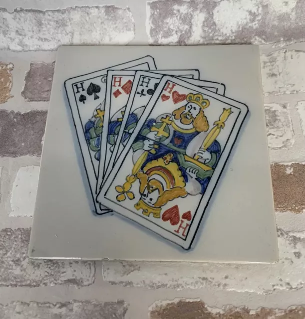 Vintage Makkum Tile Playing Cards