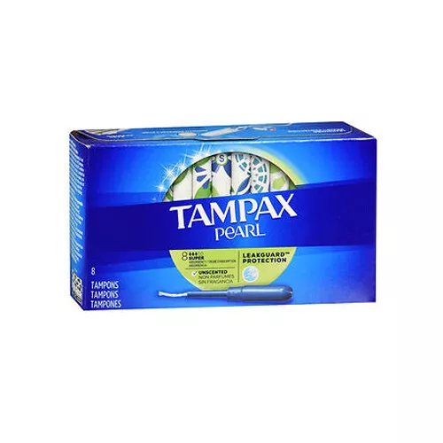 Tampax Perla Tampones Súper Capacidad de Absorción sin Perfume 8 Cada Por Tampax