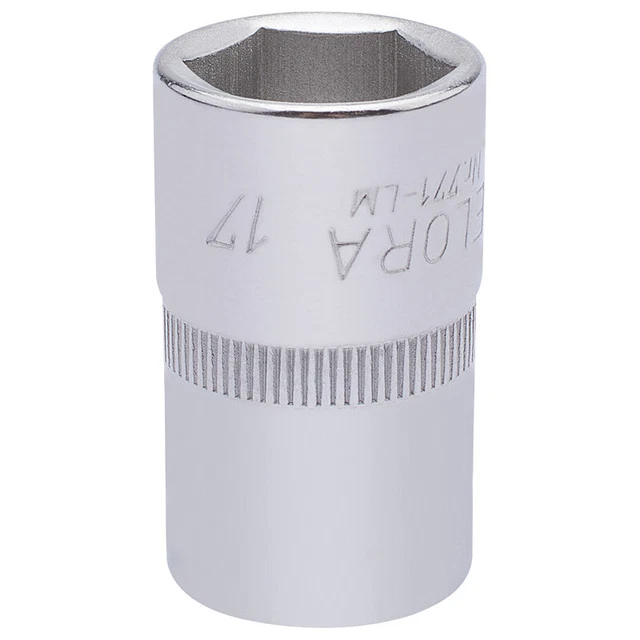 Enchufe hexagonal Draper 15306 17 mm 1/2 accionamiento cuadrado Elora
