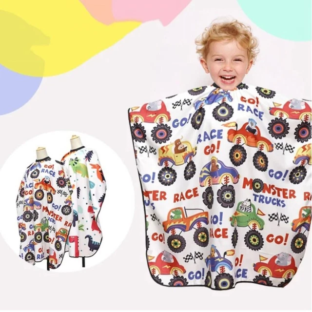 Professional Kids Cartoon Haircut Cape Cute Waterproof Cutting Gown