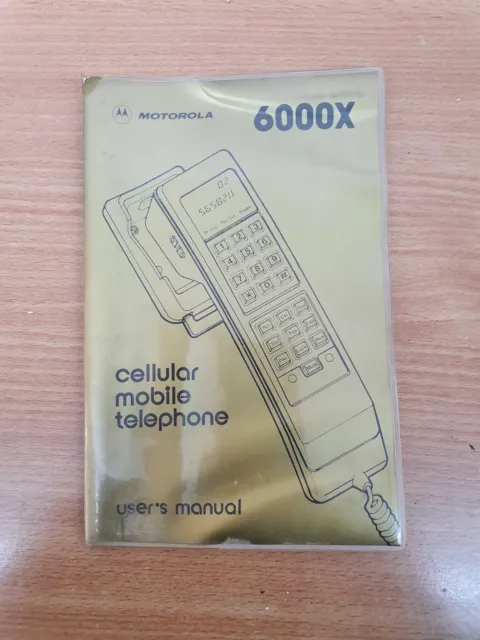 Vintage Motorola Car Cellular Mobile Phone Manual 6000x- Collectors Item