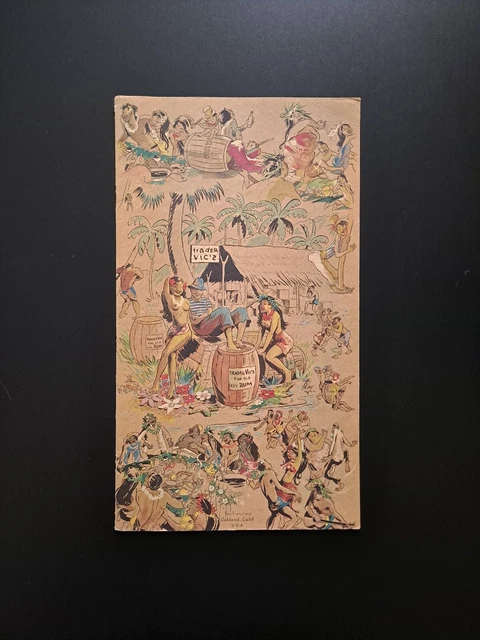 Vintage Original 1947 Trader Vics Tiki Bar Menu~Oakland California USA ~Tropical Vintage Original 1947 Trader Vics Tiki Bar Menu~Oakland California USA ~Tropical