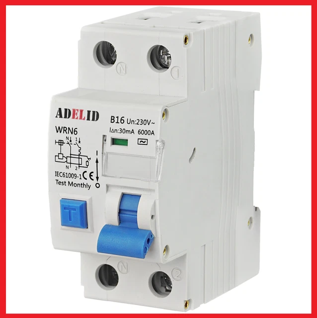 SCHNEIDER ELECTRIC Interruttore FI/LS Resist9 1P+N, 16 A, B-Char., 30 mA, tipo F, 6 | Interruttore diff. magnetotermico FI-LS (RCBO) a prezzi molto vantaggiosi | elektronik