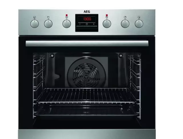 AEG EES33101ZM Herd Elektro 72L schwarz Edelstahl Backofen Timer Safe touch