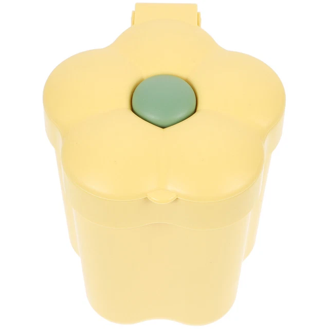 Mini Cestino Carta Da Scrivania Con Coperchio A Pulsante - Inclusi 50 Sacchetti - Plastica Leggera E Resistente - Per Ufficio, Cucina, Camera Da Letto - Piccolo Porta Rifiuti Creativo - 4