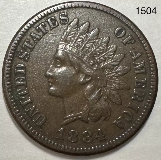 1884 Indian Head Penny Cent (We combine orders)