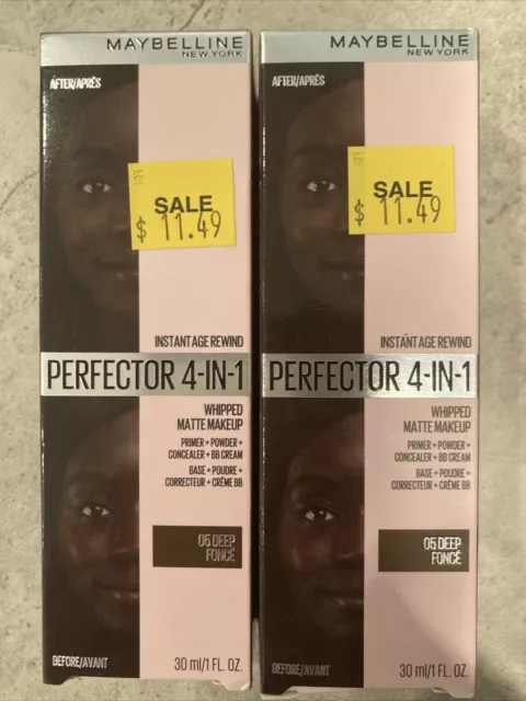 2 Maybelline Instant Age Rewind Perfector 4-In-1 Matte Makeup #05 DEEP