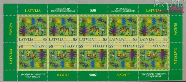 lettonie 674Klb Feuille miniature (complète edition) neuf avec gomme  (9624779