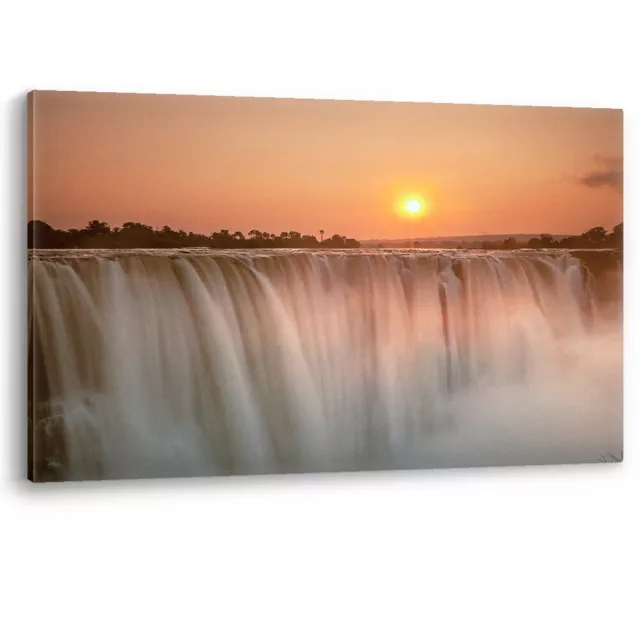 Victoria Falls Zambia Zimbabwe Waterfall Canvas Wall Art Picture Print