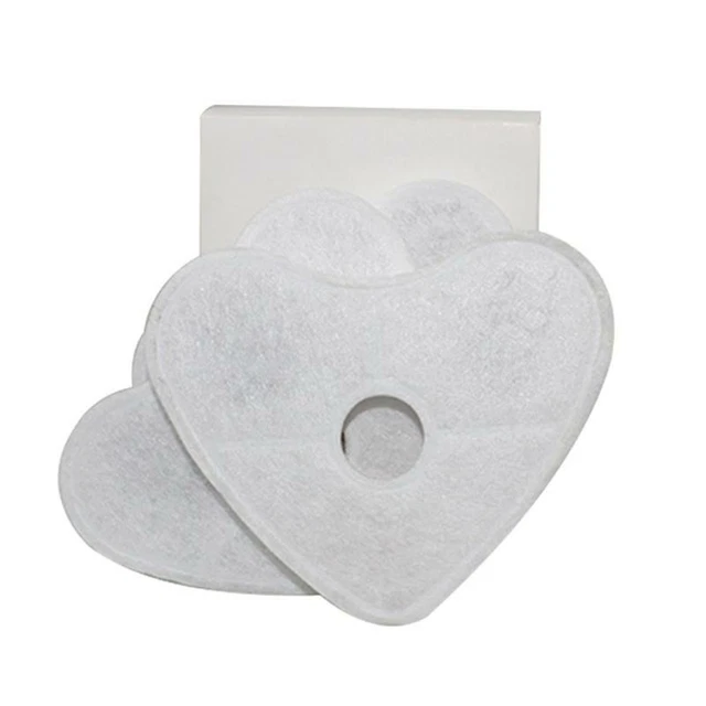 4 Pcs Heart Shape Cat Dog Kitten Pet Bowl Drink Dish Filter Keep the Water Fresh
