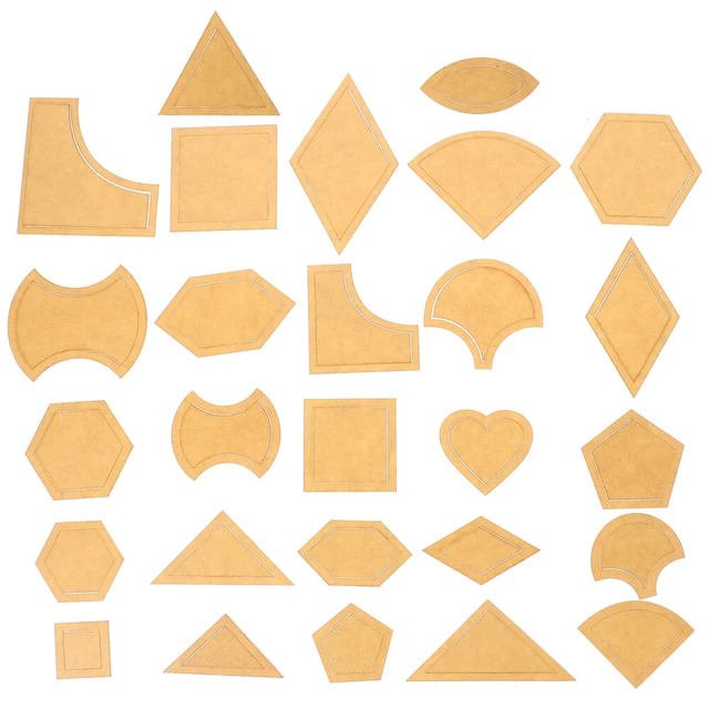 27 juegos de formas de patchwork plantillas de patchwork moldes de edredón borrables acrílico