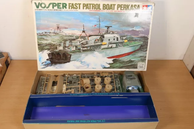 Tamiya 1:72 Vosper Fast Patrol Boat Perkasa Model Kit Boxed