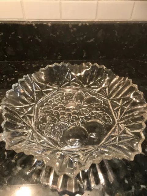 Glass Bowl With Fruit On Base