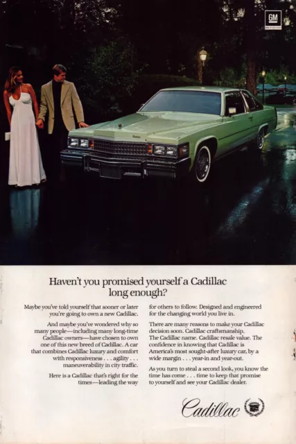 Cadillac Coupe de Ville Luxury Craftsmanship 1978 Vintage Print Ad-C-3.1