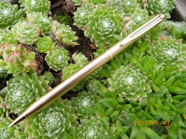 Stylo Bille/roller Waterman Gentleman Slim - Plaque Or Grain D'orge, Comme Neuf, Avec Recharge