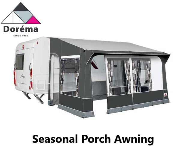 DOREMA QUATTRO 430 Charcoal Seasonal Caravan Porch Awning 28mm Steel
