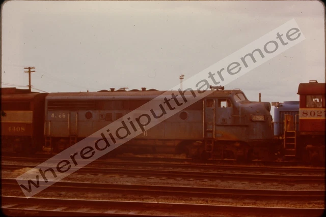 Original Slide Boston & Maine BM 4266 EMD F7A St. Luc Quebec 9-29-1970