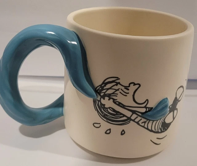 RARE HALLMARK PEANUTS Ceramic Mug Linus Snoopy Mug 3D Blanket Handle