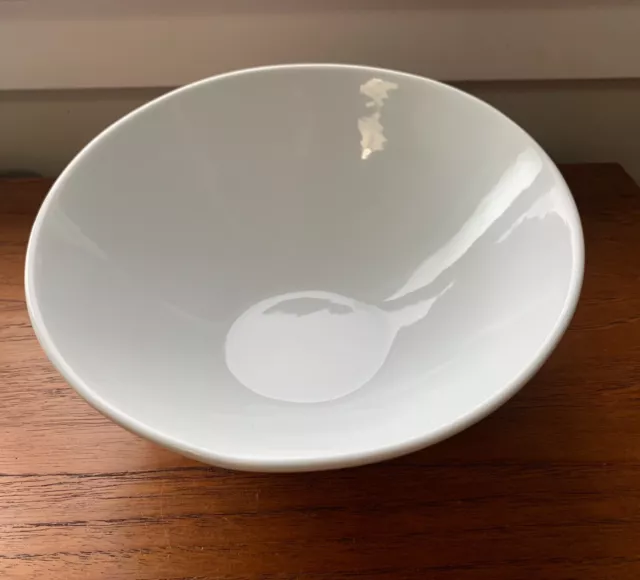Sur La Table White Porcelain Slanted Serving Bowl Round