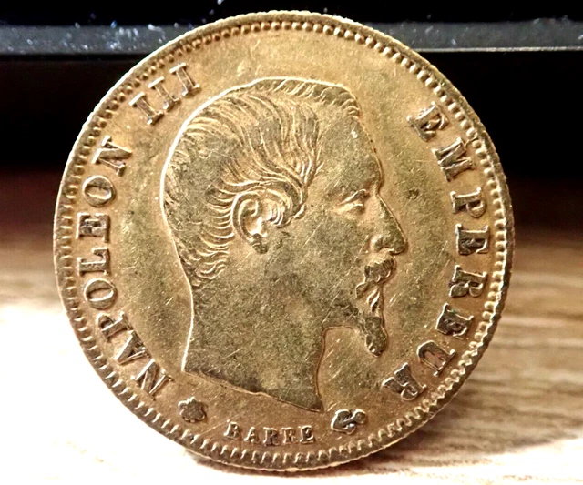Piece en OR de 5 Francs Napoléon III 1860 BB - STRASBOURG