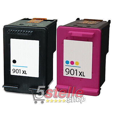 Cartucce Nero+Colore 901 Xl Per Hp Officejet 4500 J4500 J4524 J4535