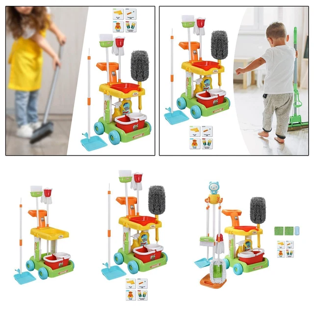 Jouet de nettoyage populaire et amusant en plastique, chariot de jeu de simulati