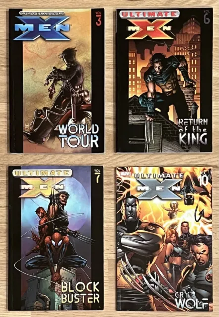 Ultimate X-Men Trade Paperback Vol 3, 6, 7 & 10 Comic Lot Mark Millar TPB