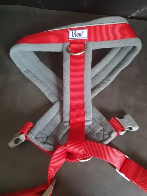 Ancol Viva Padded Dog Harness - Black Red Used Size L