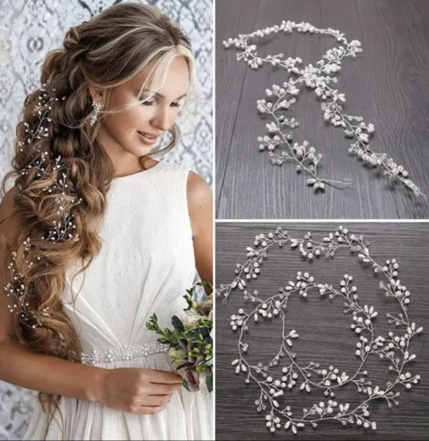 ⭐️ Braut Haarschmuck Haargesteck Hochzeit Kopfschmuck Brautschmuck Perle P139