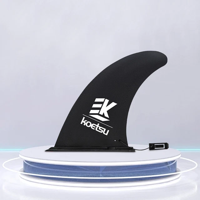 Aqua 9" Surfboard Fin Inflatable Paddleboard Fin Quick Release Detachable Longboard Center Fin Easy Diy No Tool Installation Improves Stability Ideal For Beginners And Pros
