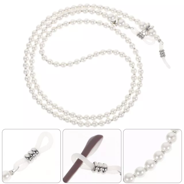 2 Pcs Brillenband Lanyards Für Frauen Perlenketten Schlüsselband Fräulein Die