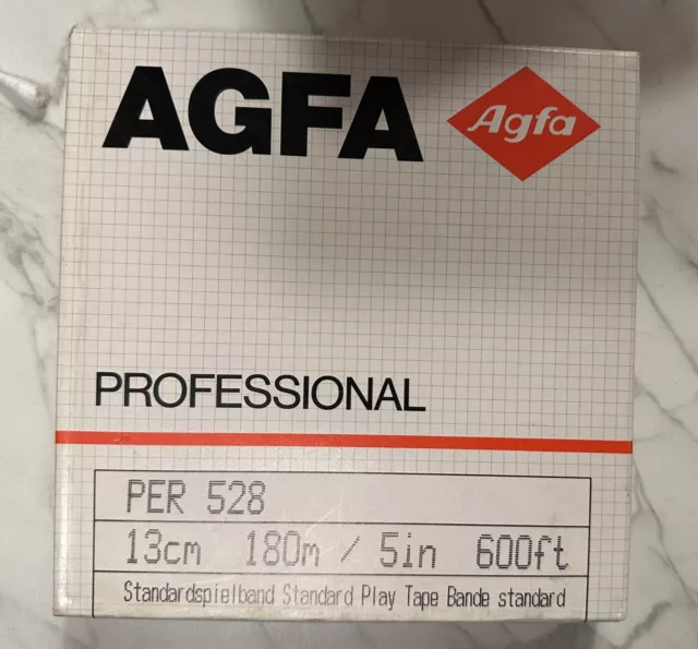 Agfa PER 528 Audio Tape Reel Bobina 13 Cm 180m Nuovo Akai Revox Studer
