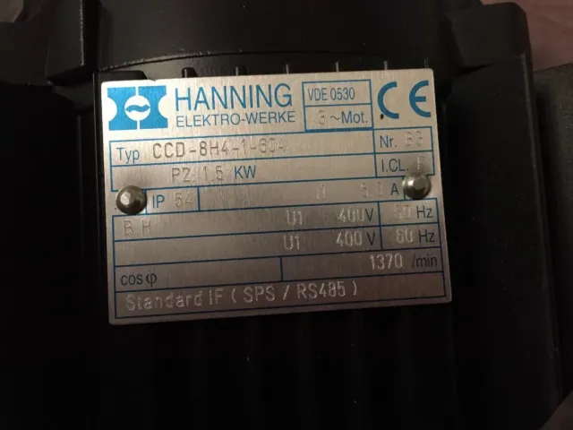 HANNING CCD-8H4-1-604 Drehstrommotor mit integriertem Frequenzumrichter