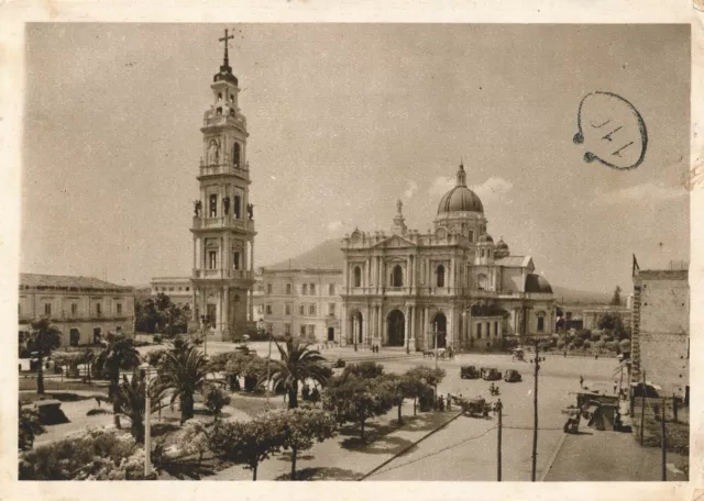 Cartolina Paesaggistica Campania Pompei Santuario Viaggiata Anno 1951