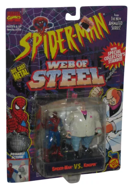 Marvel Spider-Man Web of Steel vs Kingpin (1994) Toy Biz Die-Cast Metal Figure S