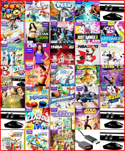 Xbox 360 Kinect Auswahl: Set, Kamera , Games Oder Ladekabel Auswahl Sammlung*