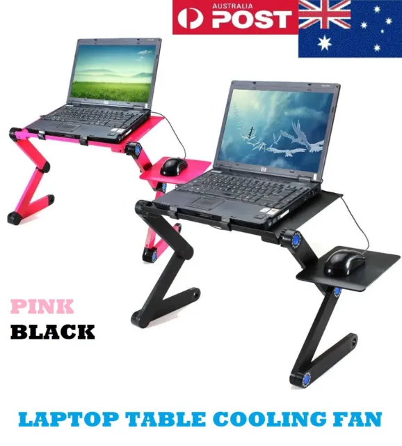 Adjustable Foldable Laptop Stand Portable Table Bed Sofa Desk Mouse Pad Tray AU