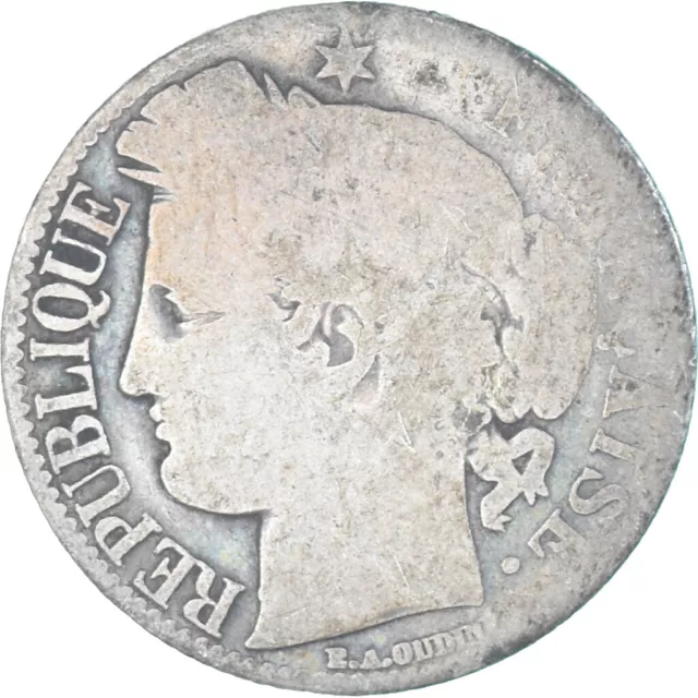 [#1175242] Moneta, Francia, Cérès, 1 Franc, 1872, Bordeaux, B, Argento, KM:822.2