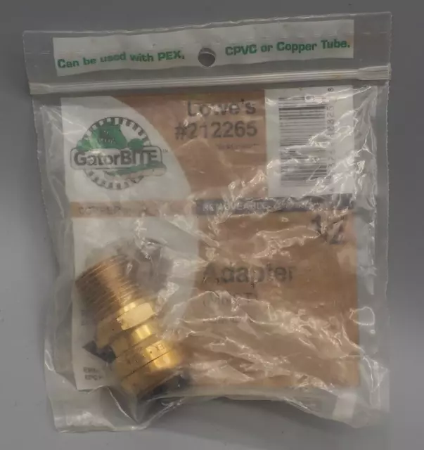 Gatorbite 1.3cm x 1.3cm Accouplements Adaptateur Mnpt Avec Arrêt Lowes 212265