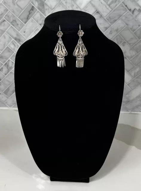Sterling Silver Floral & Bosom Inspired Moroccan Earrings