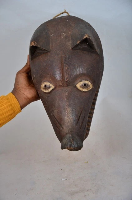 African Tribal Art, Luba Animal Mask  from Democratic Republic of Congo