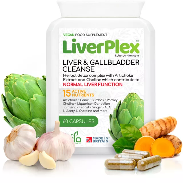 LiverPlex - Liver Cleanse Detox and Repair & Gallbladder Support - 60 Capsules