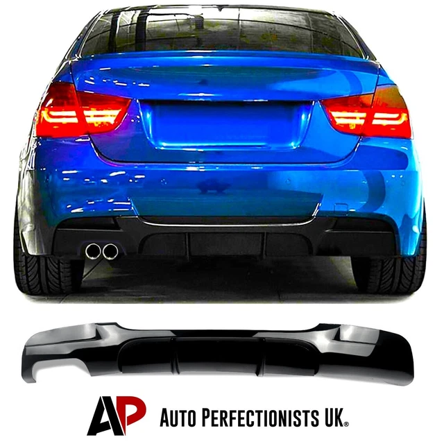 BMW 3 SERIES E90 E91 Gloss Black Rear Valance Diffuser Spoiler Splitter
