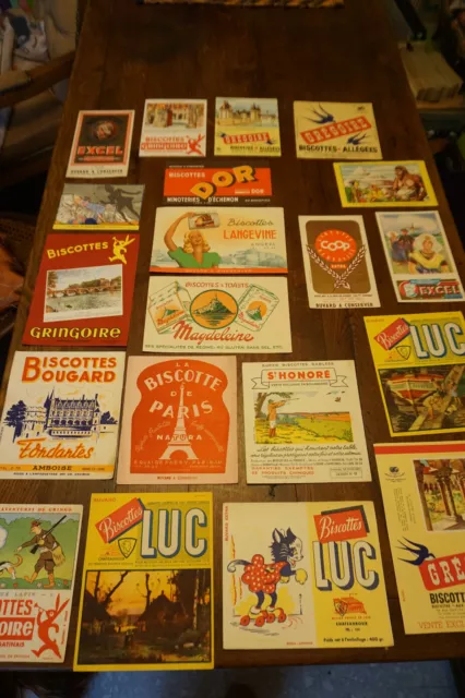 lot 20 buvards publicitaires anciens advertising blotters Biscotte (21)